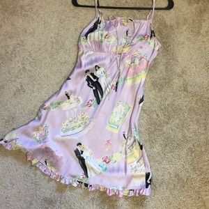 Silk Nick &Nora nightgown for a bride